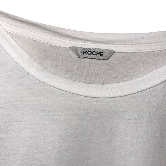 St. Roche Womens Tank Size Medium White Echo Padded Shoulder Pure Cotton - Picture 3 of 8